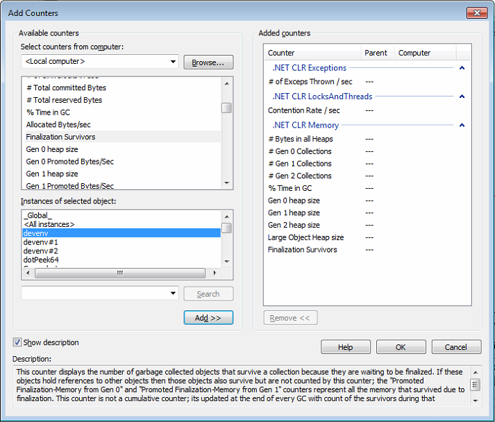 Replace .NET performance counters by CLR event tracing